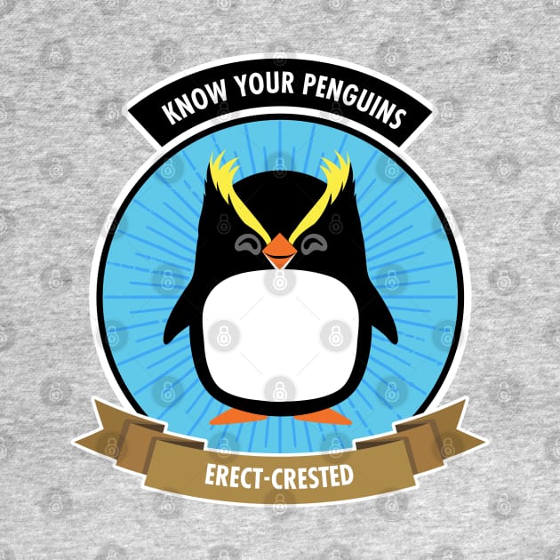 Erect-Crested Penguin - Know Your Penguins by Peppermint Narwhal